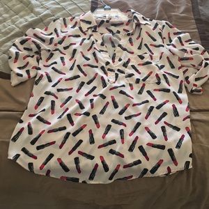 New York and company lipstick blouse